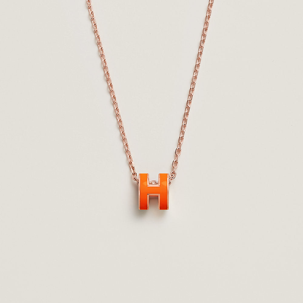 18K Mini Pop H Orange Necklace