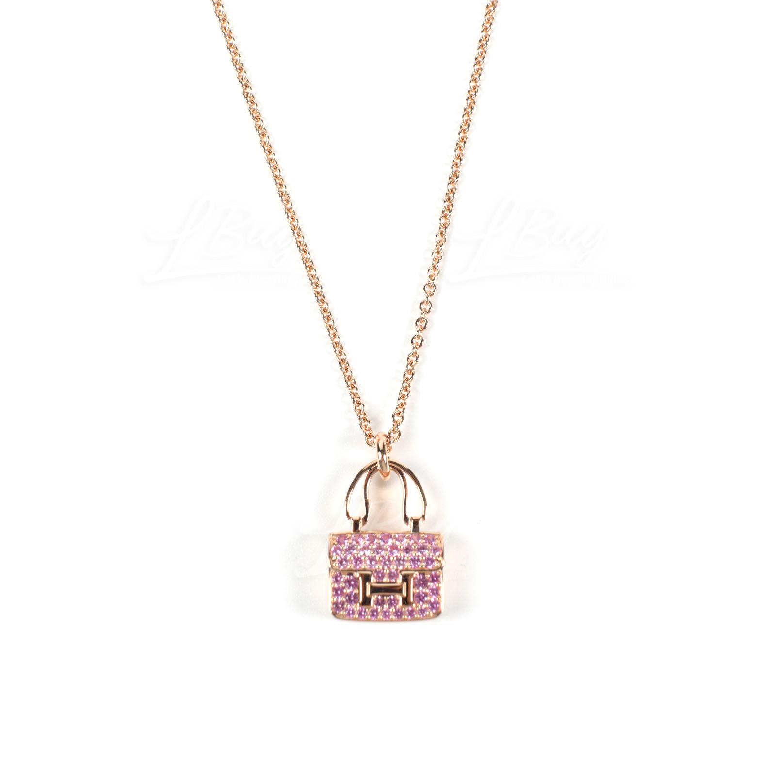 18K Amulettes Constance Pink Diamonds Pendant Necklace