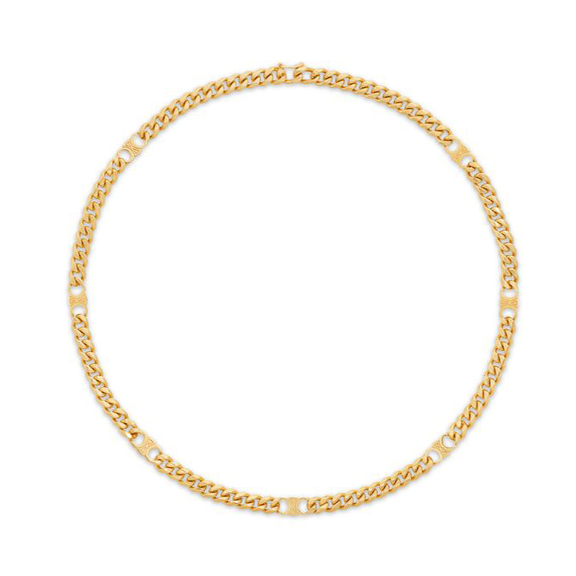 18K CD Triomphe Small Gourmette Necklace
