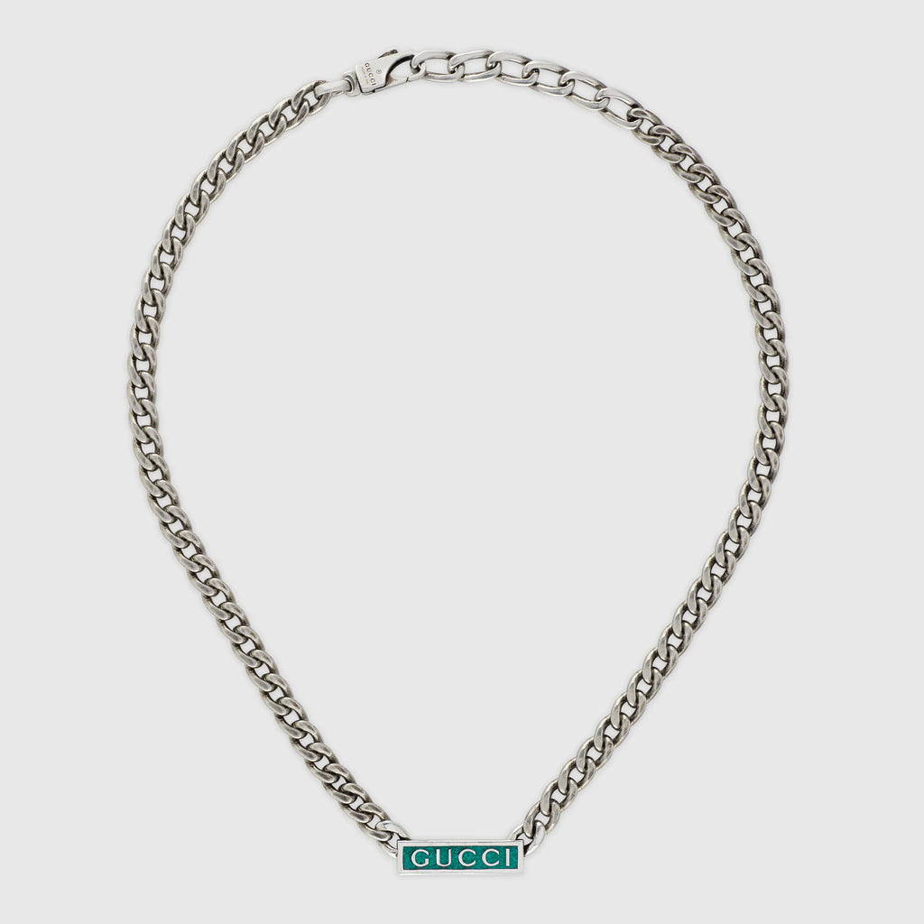 Double G Enamel Chain Necklace