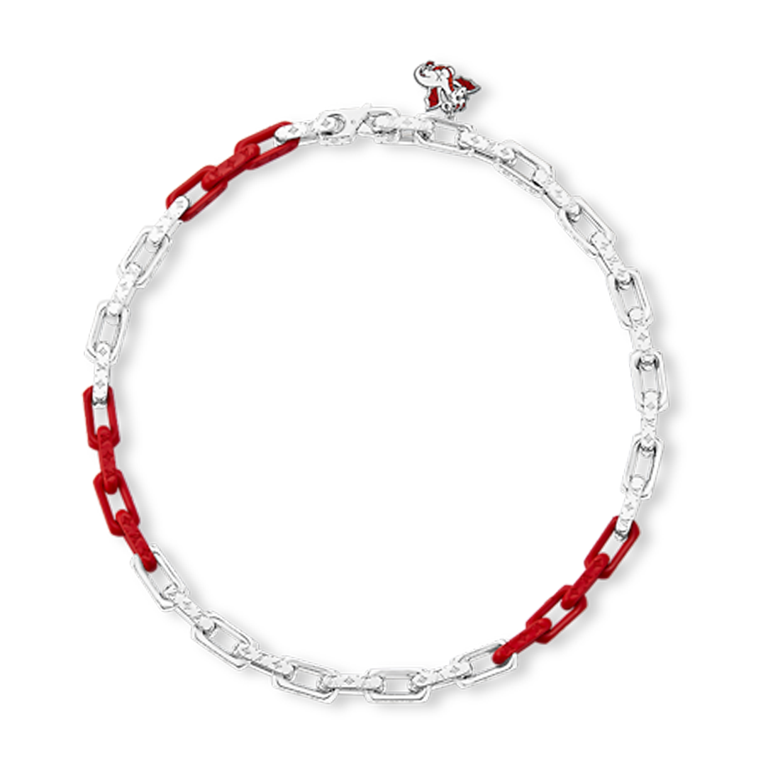 18K Louis Dargon Monogram Chain Necklace