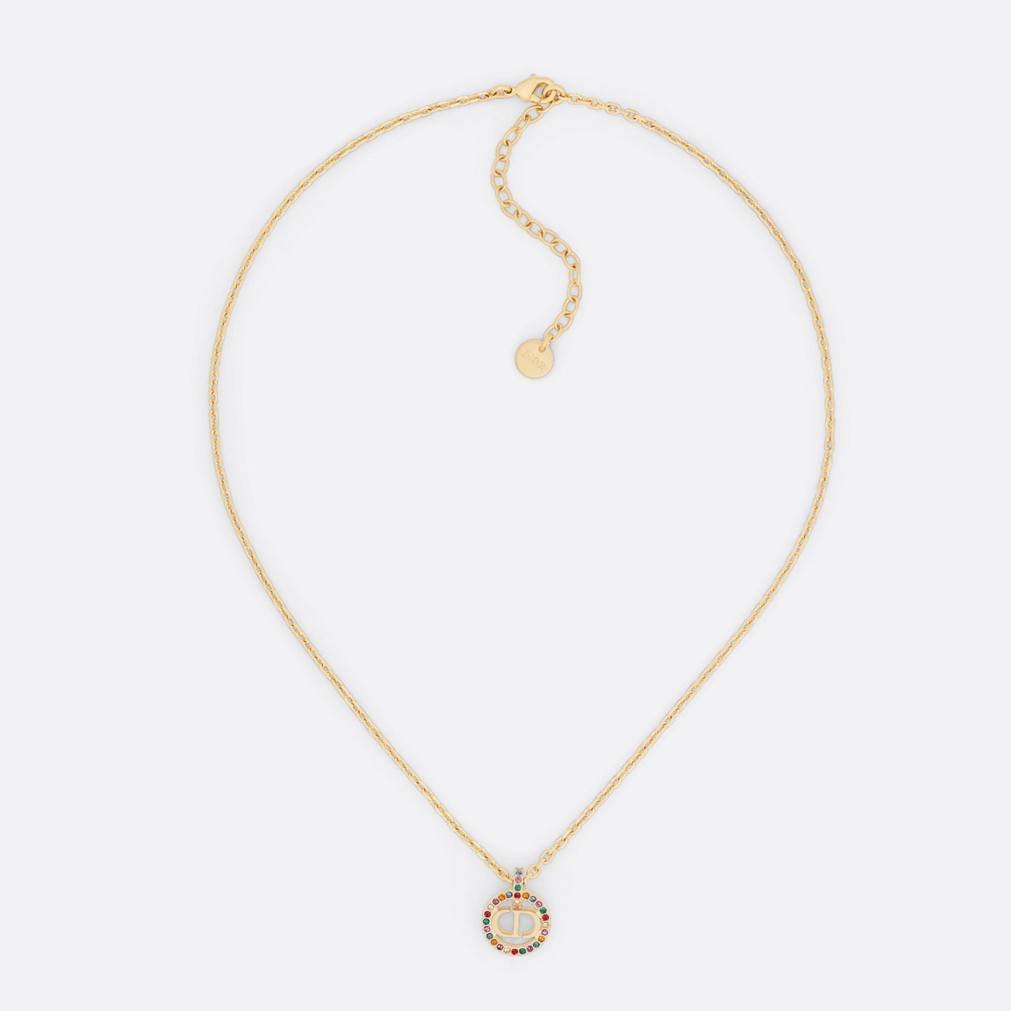 18K Petit CD Multicolor Crystals Necklace