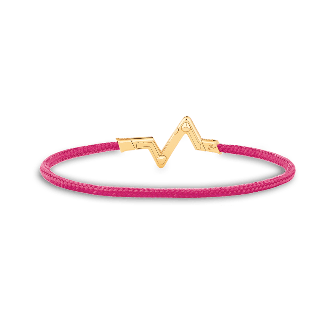 18K Louis Volt Upside Down Play Pink Bracelet