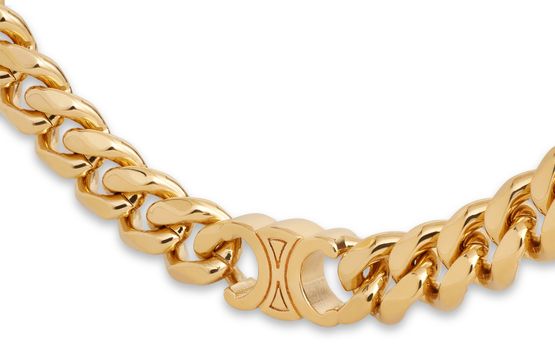 18K CD Triomphe Small Gourmette Necklace