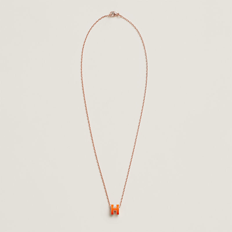 18K Mini Pop H Orange Necklace