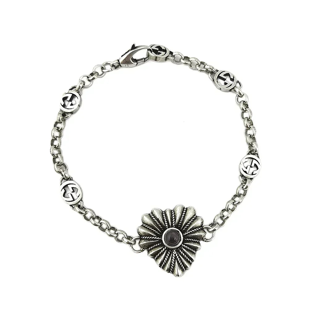 Double G Interlocking G Heart Bracelet