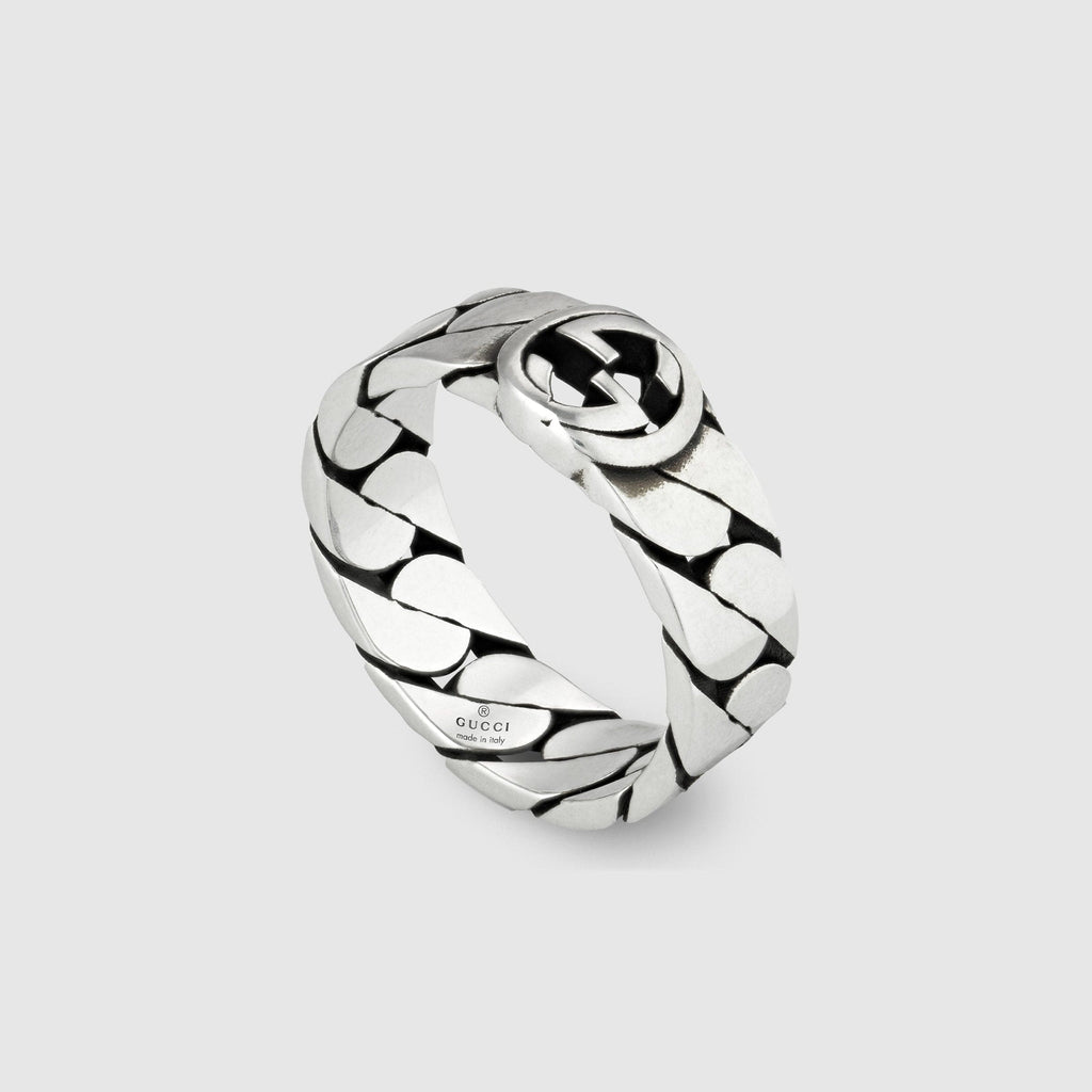 Double G Interlocking G Wide Ring
