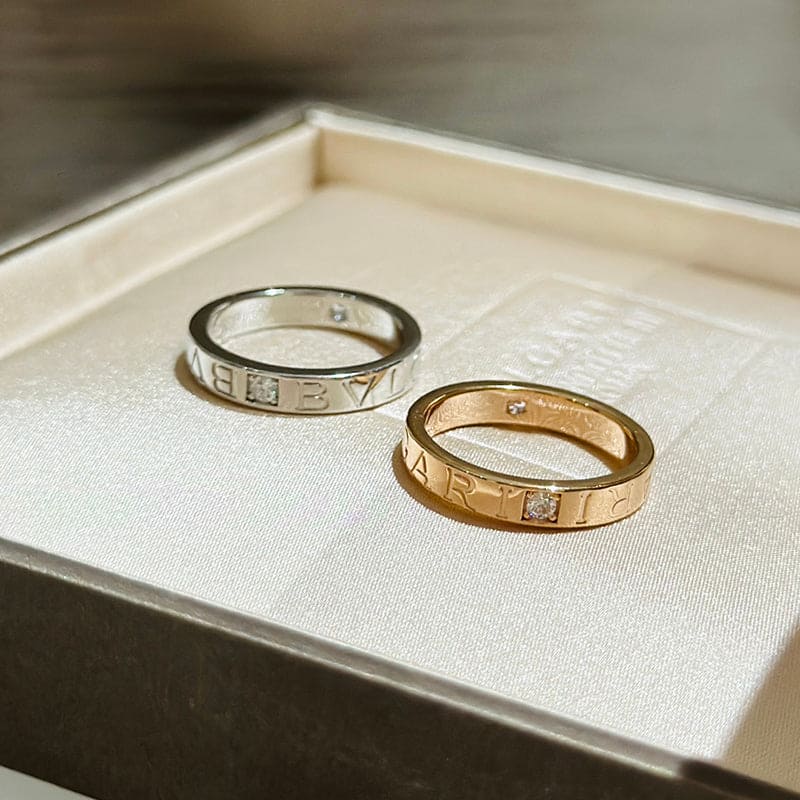 18K Yellow Gold BV Diamond Ring