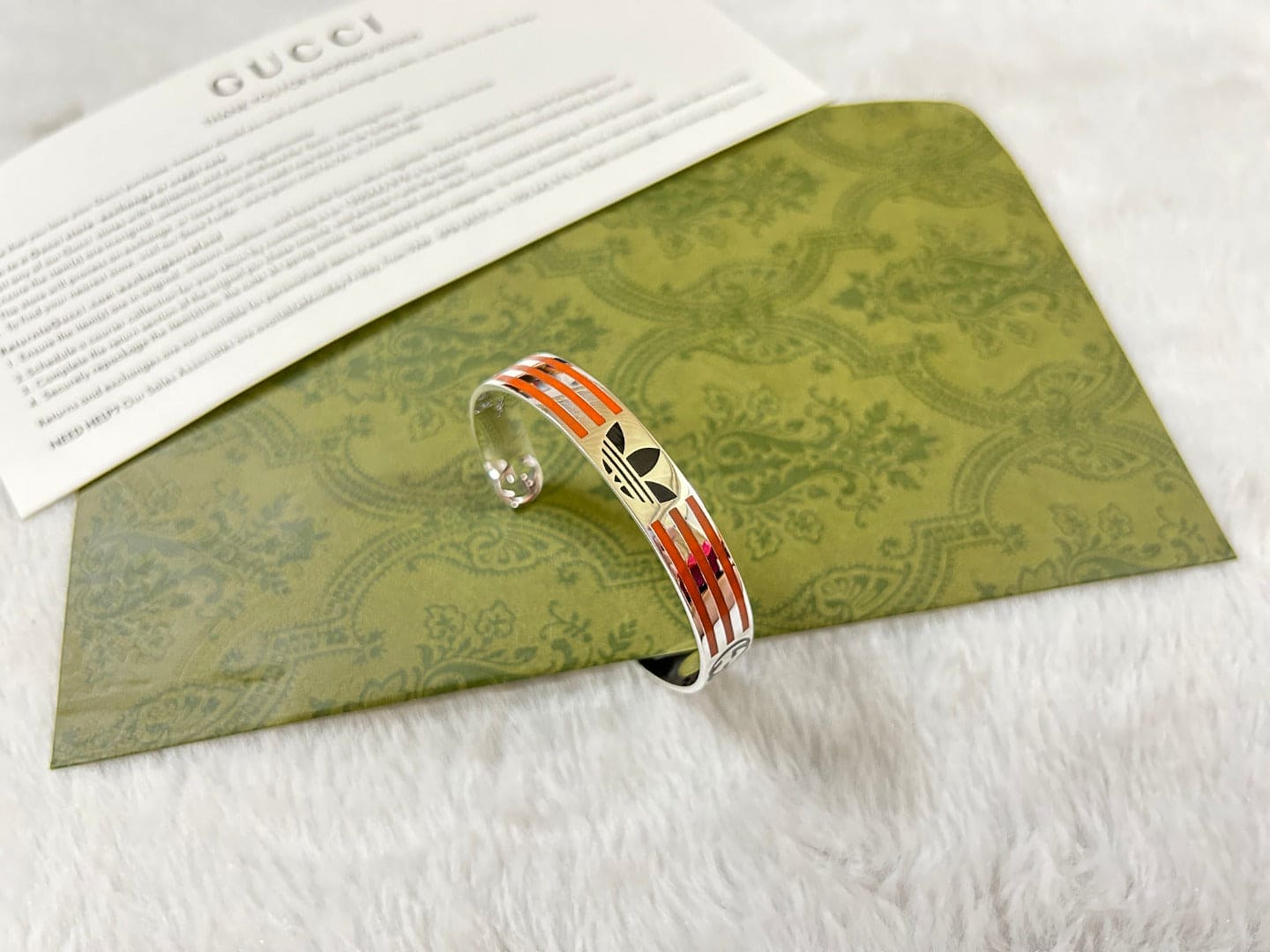 GG x Adidas Cuff Orange Bracelet