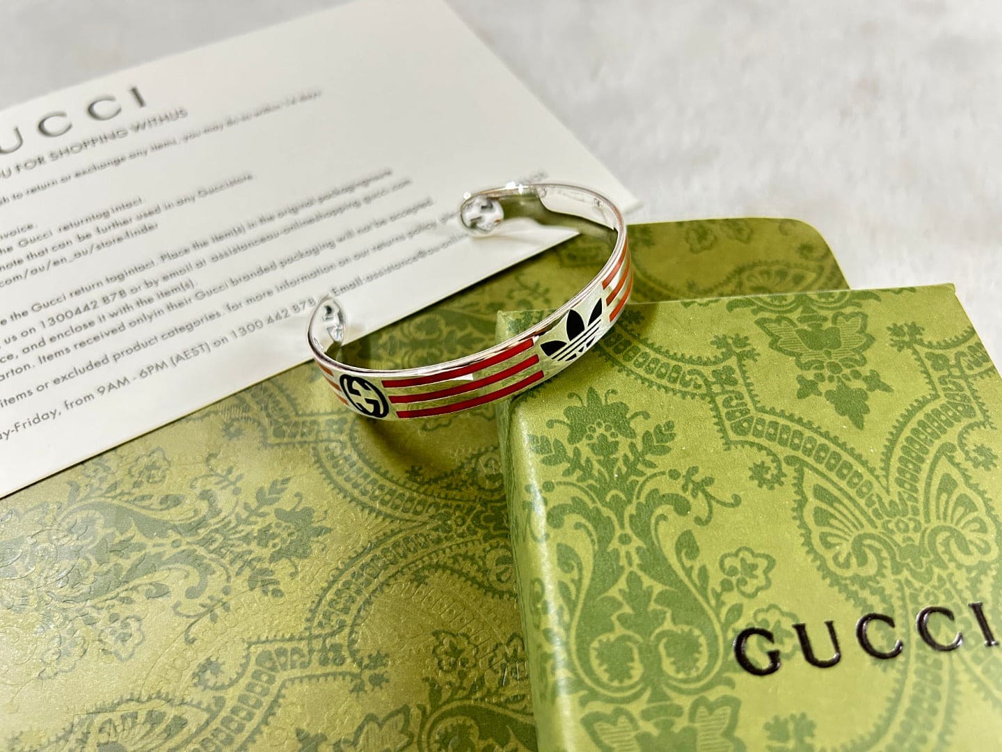 GG x Adidas Cuff Orange Bracelet