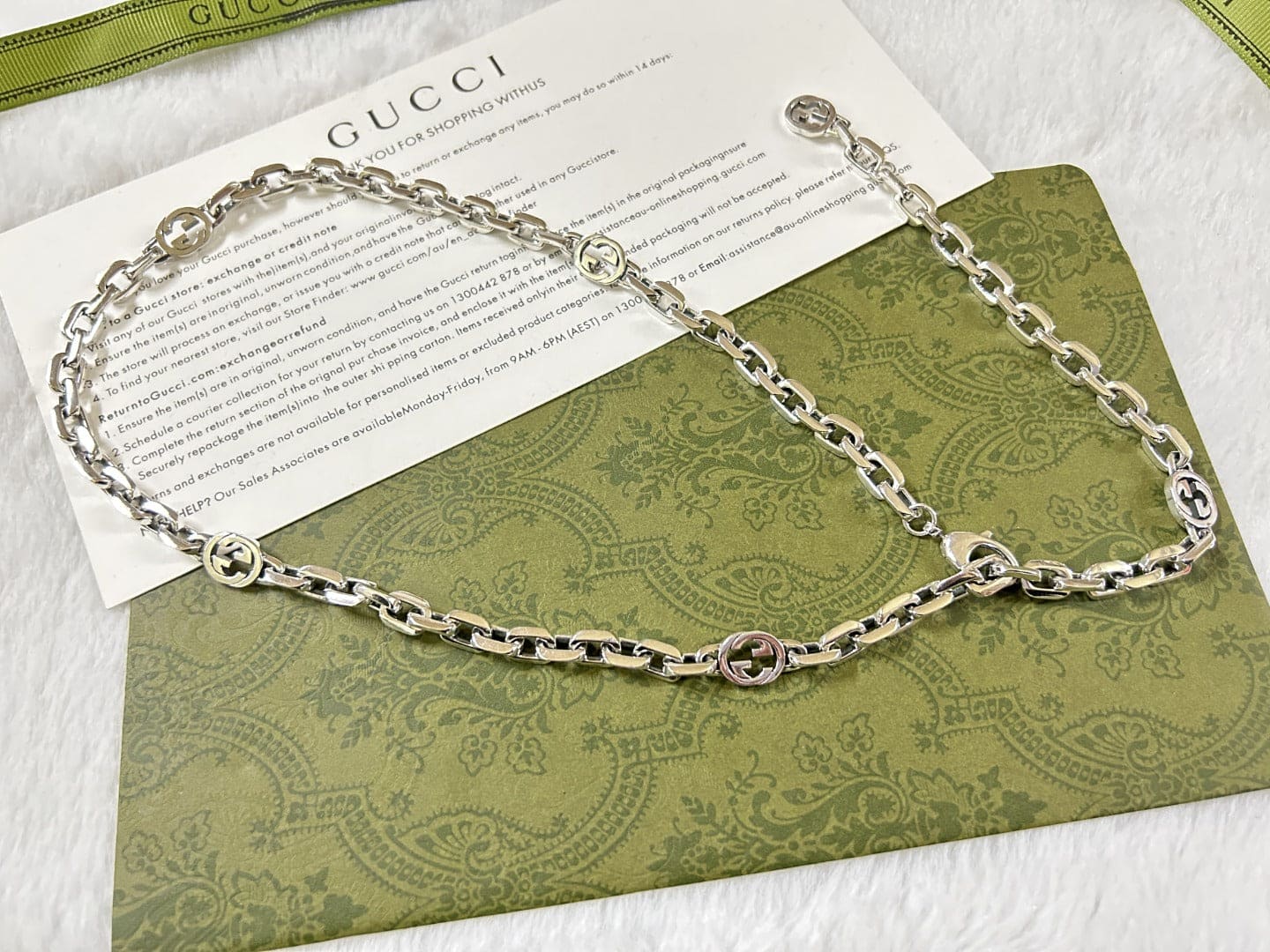 Double G Interlocking G Chain Necklace