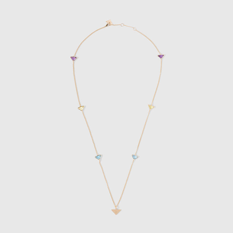 18K Pra Eternal Gold Semi-Precious Stones Necklace