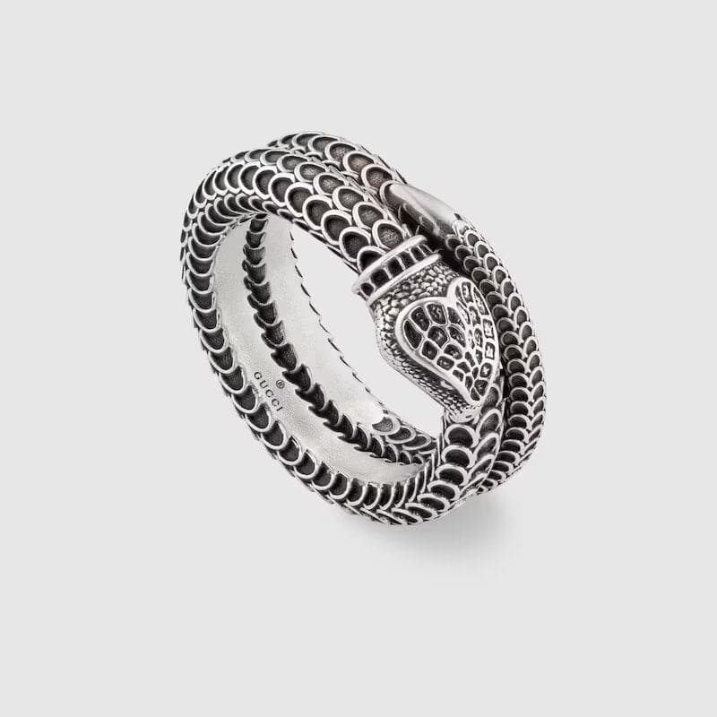 GG Garden Silver Snake Ring