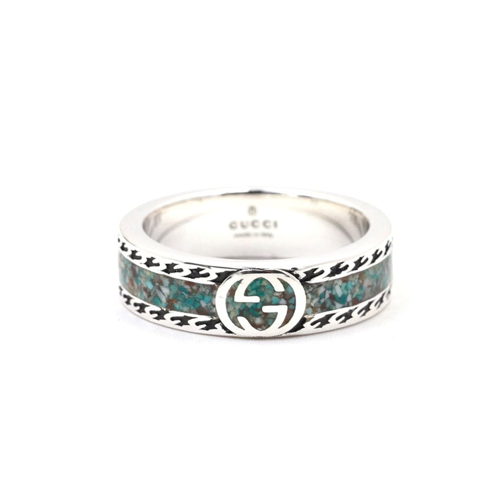 GG Interlocking G Turquoise Ring