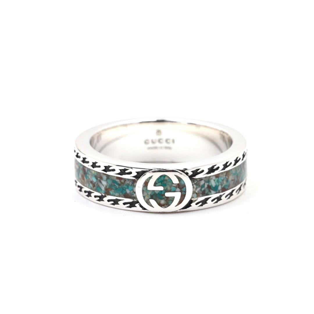 GG Interlocking G Turquoise Ring
