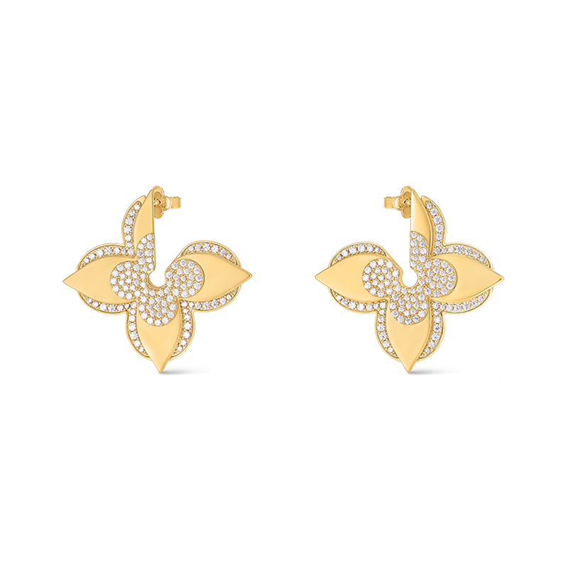 18K Louis Medaillon Earrings