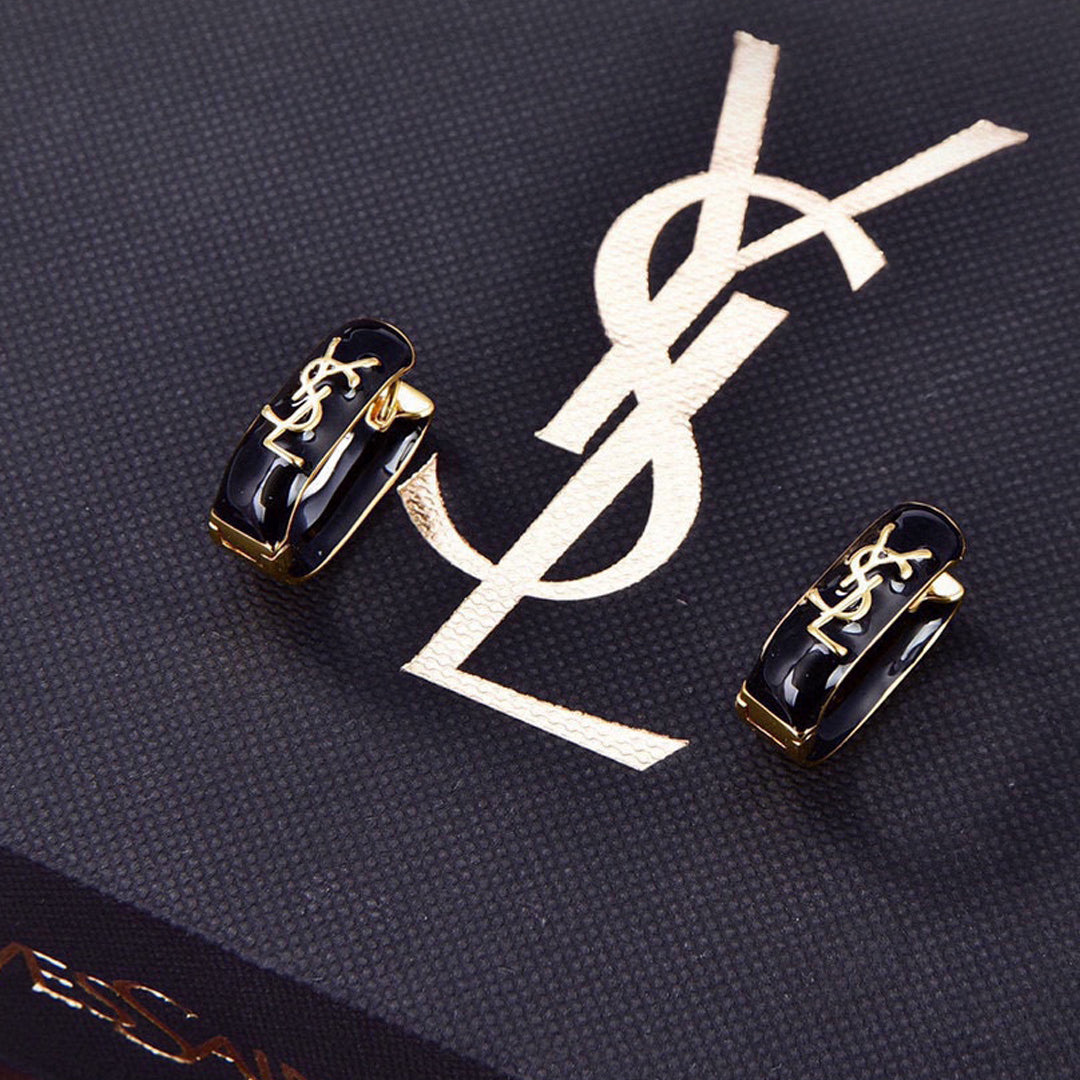 18K Saint Black Earrings