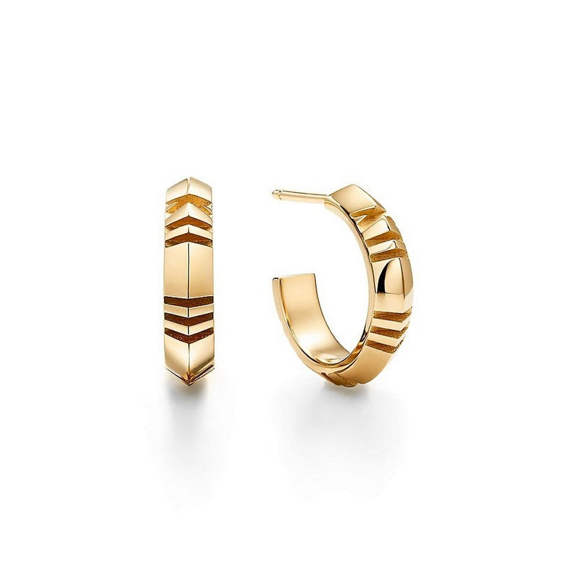 18K Atlas X Hoop Earrings