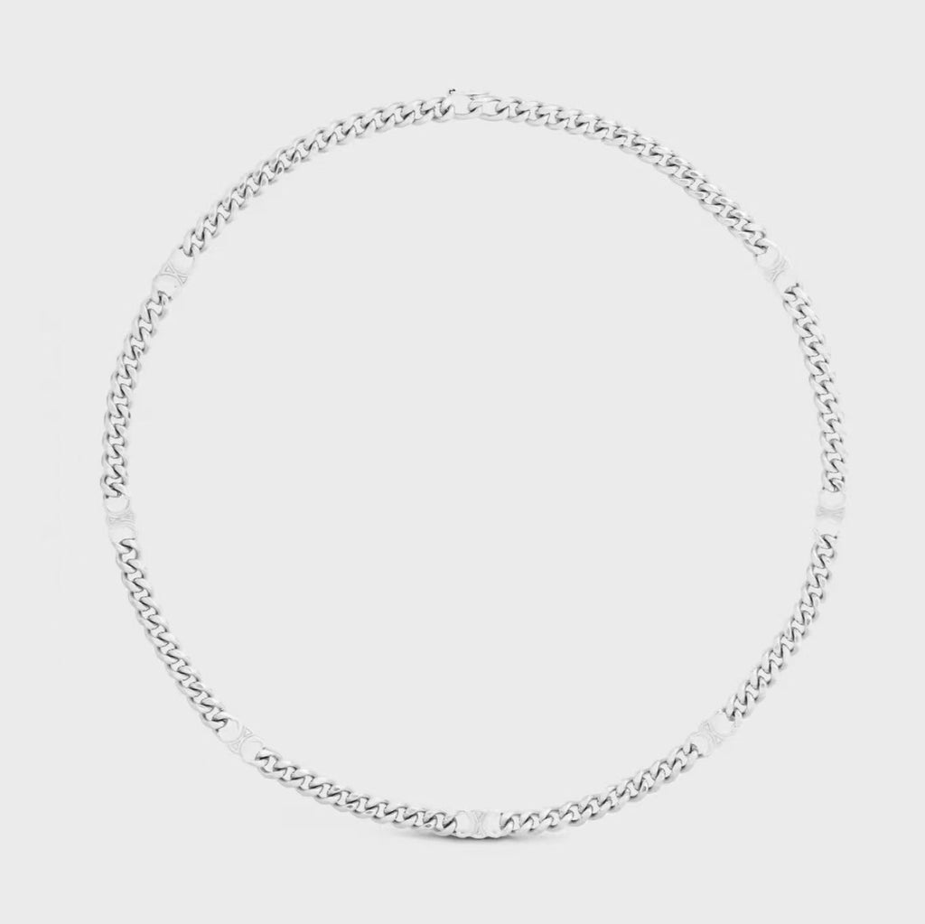 18K Triomphe Gourmette Chain Necklace