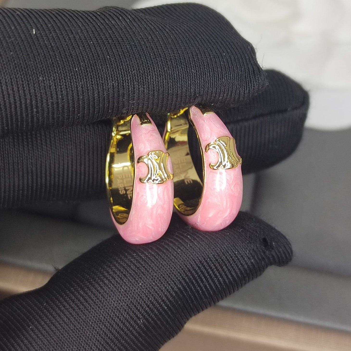 18K Coeur Pink Earrings