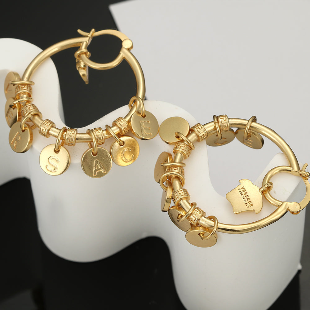 18K Vers Circle Earrings