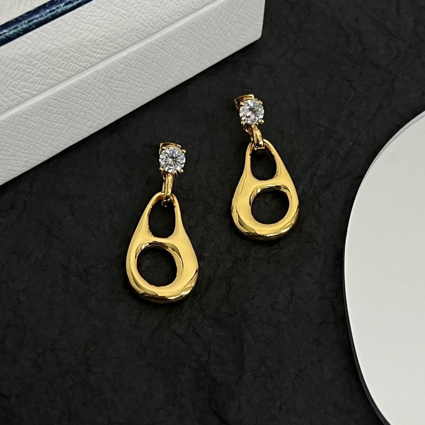 18K Pra Inverted Triangle Earrings