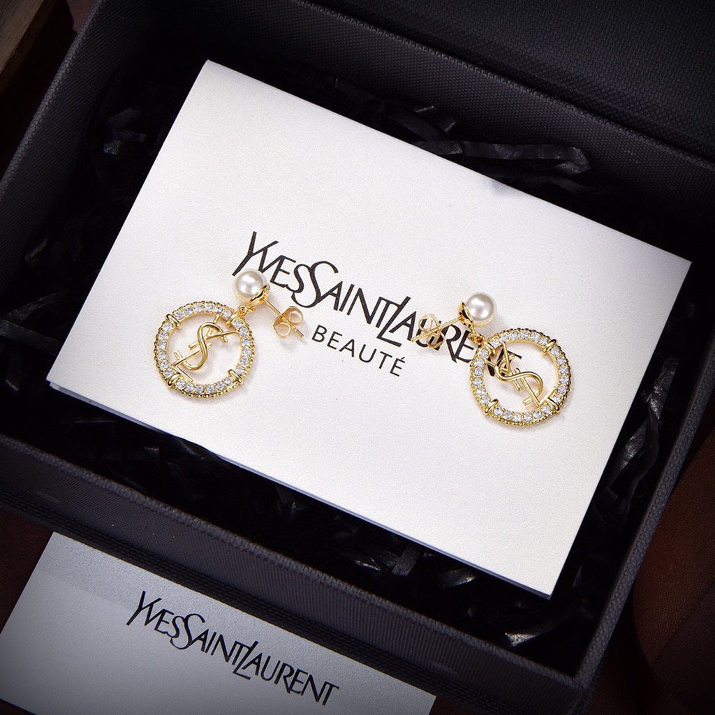18K Saint Circle Diamonds Earrings