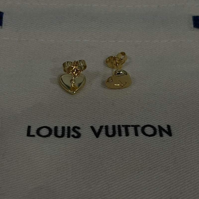 18K Louis Heart Earrings