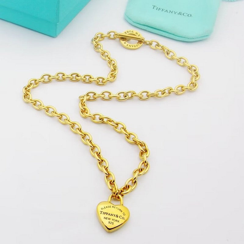 18K Return to Tiffany Full Heart Tag Chain Necklace
