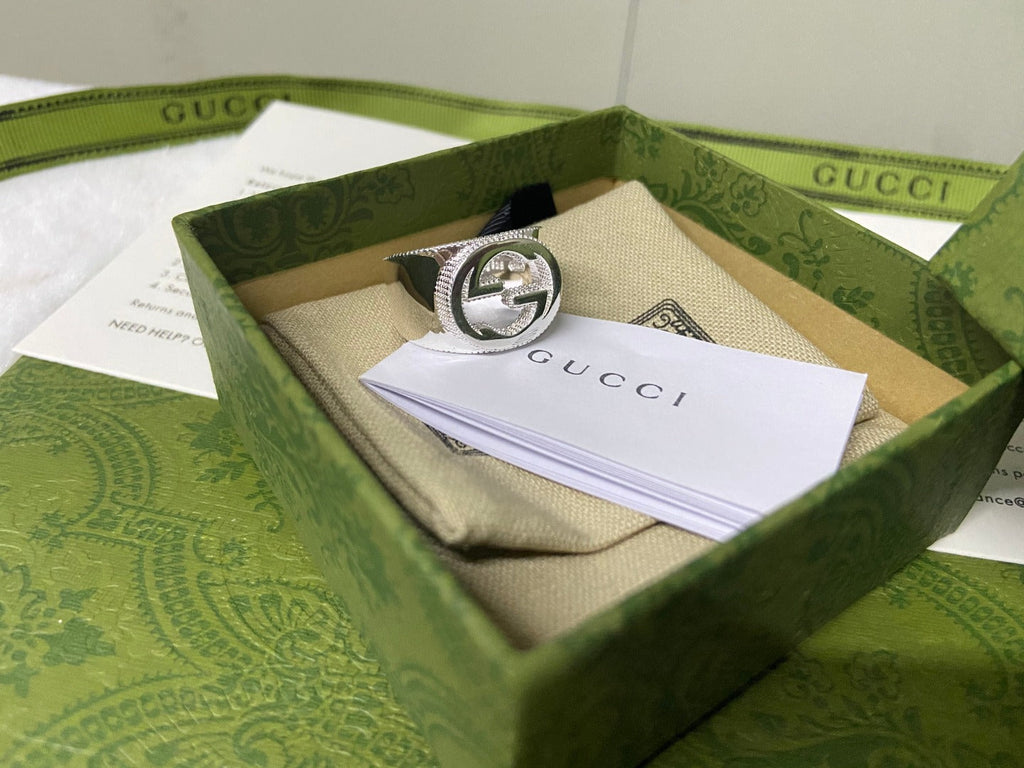 Double G Interlocking G Wide Ring