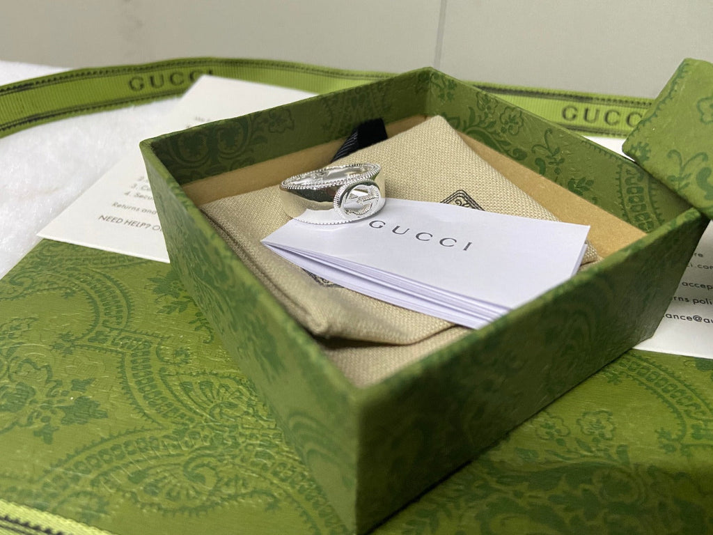 Double G Interlocking G Wide Ring