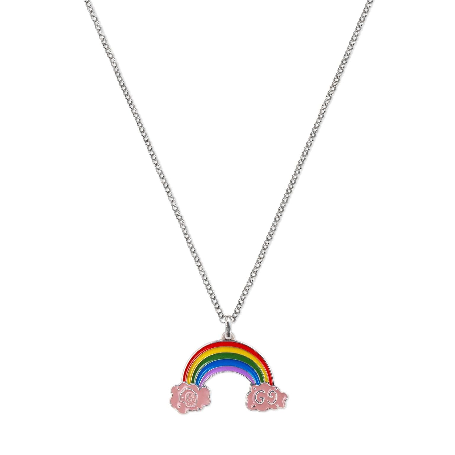 Double G Rainbow Pendant Necklace